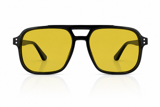 POVA Volt – Aviator Sunglasses, Yellow Lens