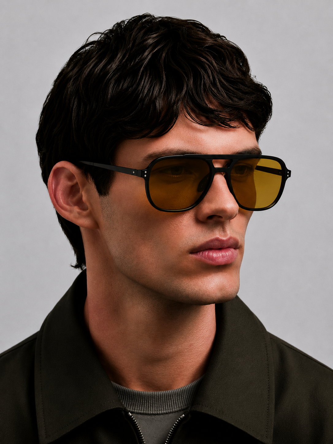 POVA Volt – Aviator Sunglasses, Yellow Lens