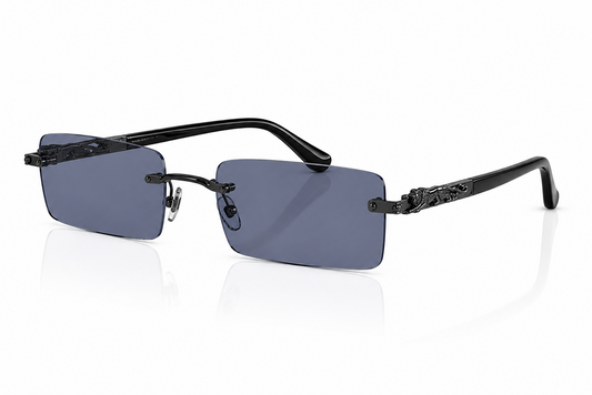 POVA Aero – Rimless Sunglasses, Purple Lens
