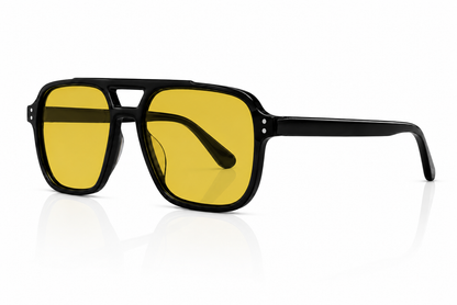 POVA Volt – Aviator Sunglasses, Yellow Lens
