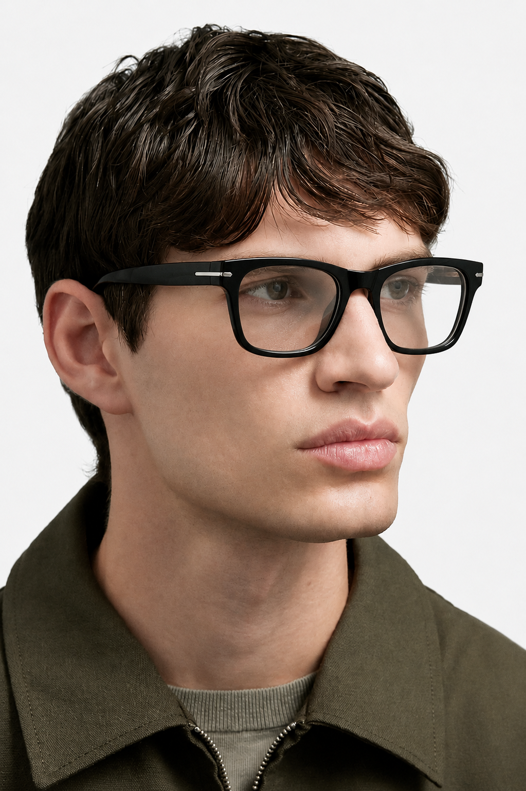 POVA Vega – Square Sunglasses, Clear Lens