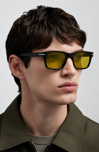 POVA Vega – Square Sunglasses, Yellow Lens