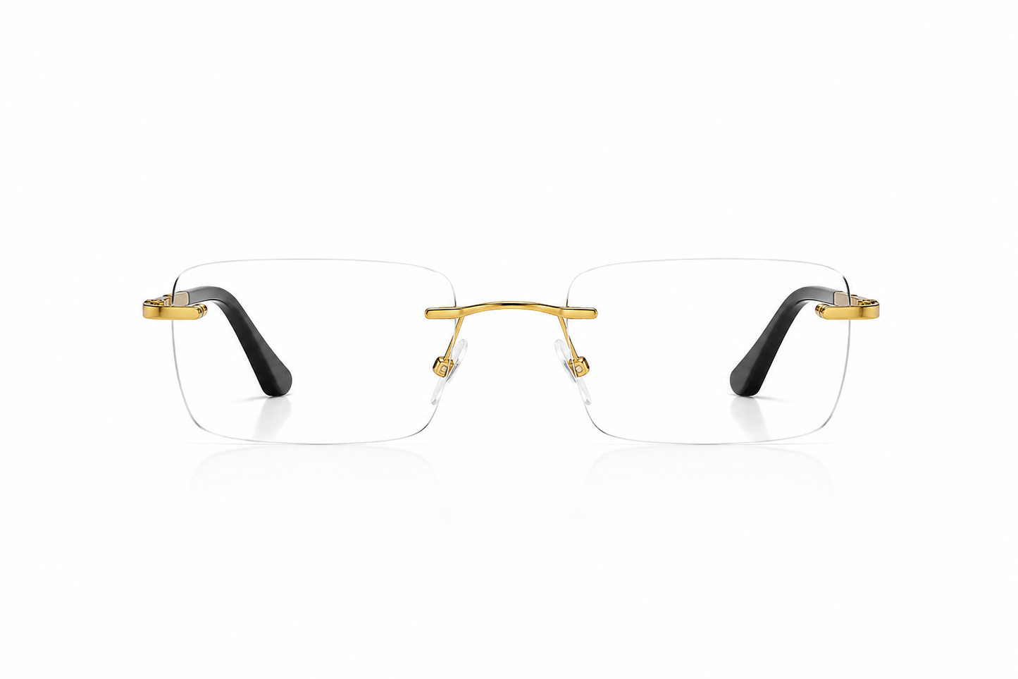 POVA Aero – Rimless Sunglasses, Gold Frame