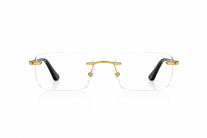 POVA Aero – Rimless Sunglasses, Gold Frame